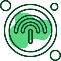 Hotspot Button Outline Style Icon vector