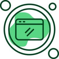 Browser Button Outline Style Icon vector