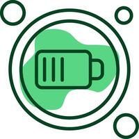 Charge Button Outline Style Icon vector