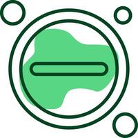 Minimize Button Outline Style Icon vector