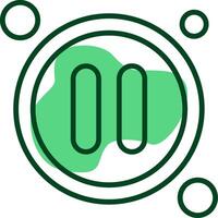 Pause Button Outline Style Icon vector