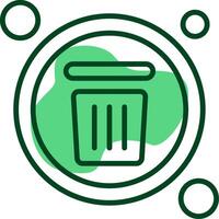 Delete Button Outline Style Icon vector
