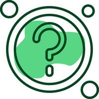 FAQ Button Outline Style Icon vector