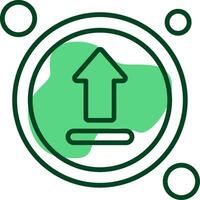 Upload Button Outline Style Icon vector