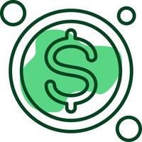 Settlement Button Outline Style Icon vector