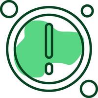 Attension Button Outline Style Icon vector