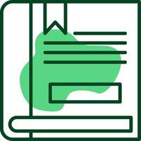 Closed book Outline Style Icon vector