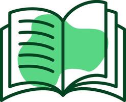 Open book Outline Style Icon vector