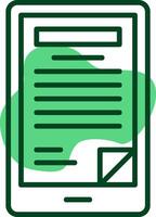 E-book reader Outline Style Icon vector