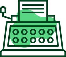 Typewriter Outline Style Icon vector