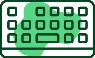 Keyboard Outline Style Icon vector