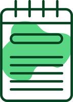 Writing pad Outline Style Icon vector