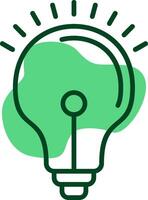 Light bulb Outline Style Icon vector