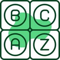 Alphabet blocks Outline Style Icon vector