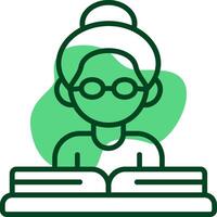 Teacher with a book Outline Style Icon vector