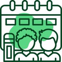 Community reading event Outline Style Icon vector