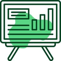 Interactive whiteboard Outline Style Icon vector