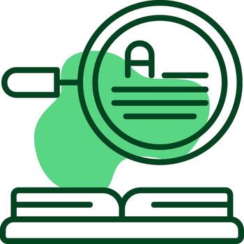 Reading comprehension char Outline Style Icon vector