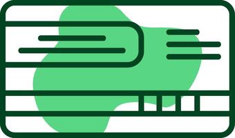 Library card Outline Style Icon vector