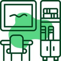 Classroom library corner Outline Style Icon vector