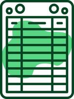 Reading log Outline Style Icon vector