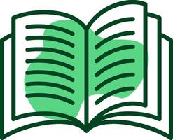 Textbook Outline Style Icon vector