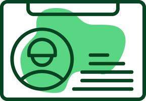Workers Card Outline Style Icon vector