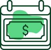 Payroll Outline Style Icon vector