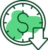 Minimum Wage Outline Style Icon vector
