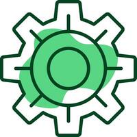 Gear Outline Style Icon vector