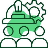 Diverse Workforce Outline Style Icon vector