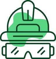 Workers Helmet Outline Style Icon vector