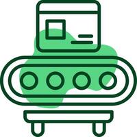Assembly Line Outline Style Icon vector