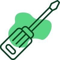 Screwdriver Outline Style Icon vector