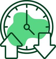 Clocking In Out Outline Style Icon vector