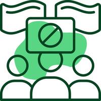 Union Rally Outline Style Icon vector