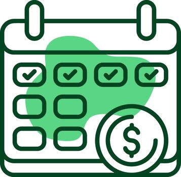 pagado salir contorno estilo icono vector