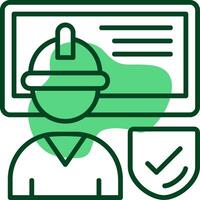 Work Safety Training Outline Style Icon vector