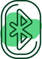 Bluetooth Outline Style Icon vector