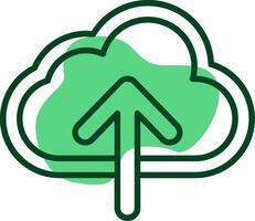 Cloud upload Outline Style Icon vector