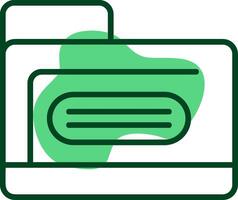 Folder Outline Style Icon vector