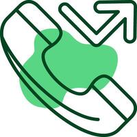 Missed call Outline Style Icon vector