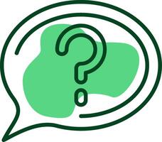 Question mark Outline Style Icon vector