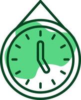 Clock Outline Style Icon vector