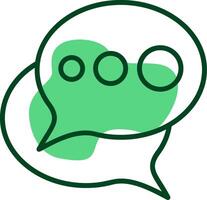 Speech bubble Outline Style Icon vector