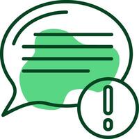 Warning Outline Style Icon vector