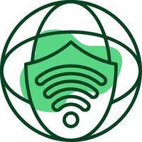 VPN Outline Style Icon vector