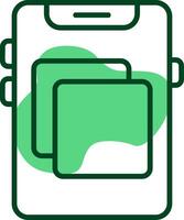 Screen mirroring Outline Style Icon vector