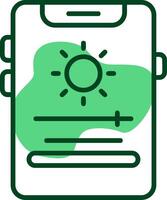 Adaptive brightness Outline Style Icon vector