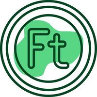 Hungarian Forint Sign Outline Style Icon vector